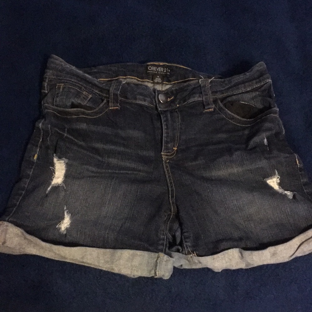 Distressed Jean Shorts